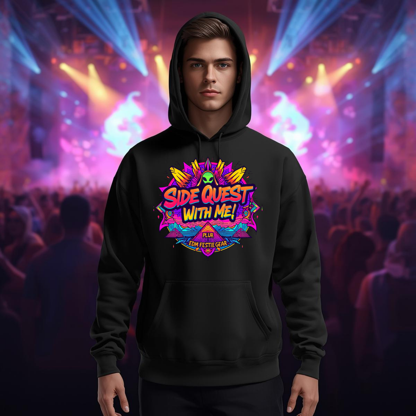Side Quest With Me Aliens Festival T-Shirt for Ravers