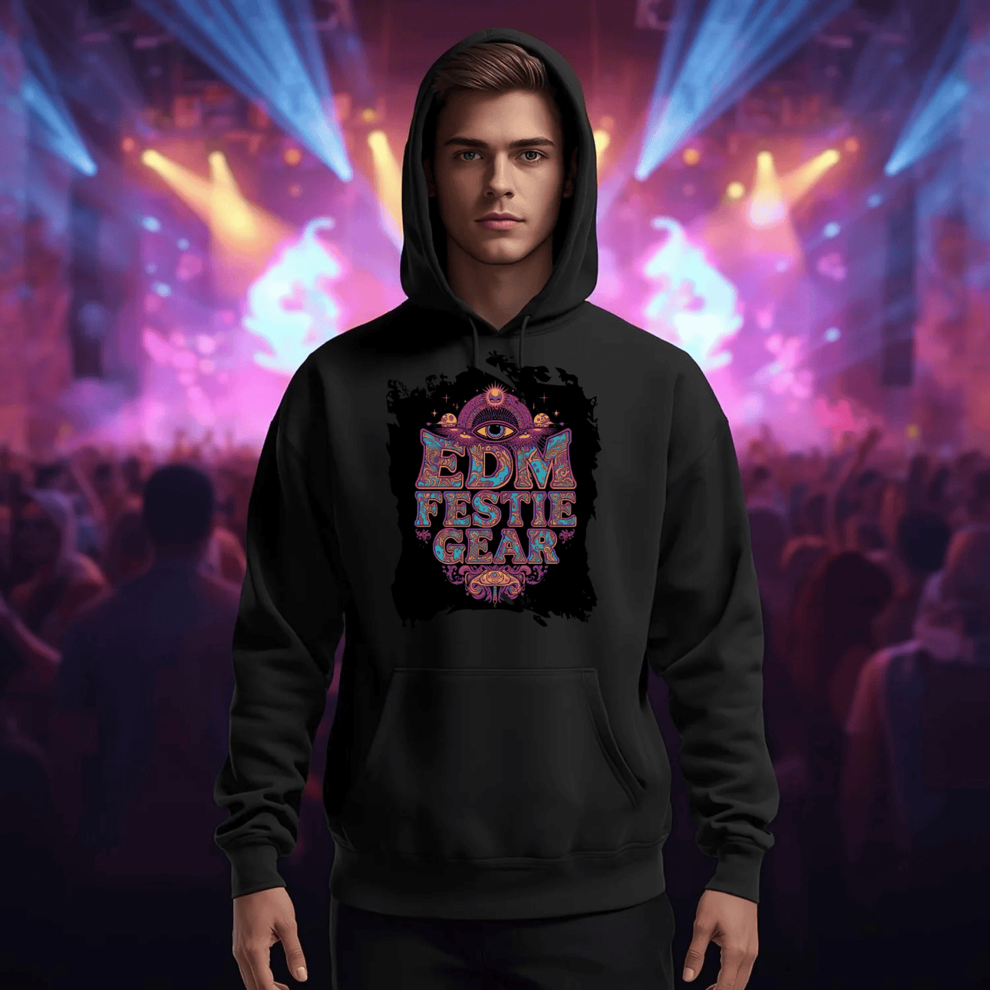 EDM Festie Gear Celestial All-Seeing Eye Festival T-Shirt
