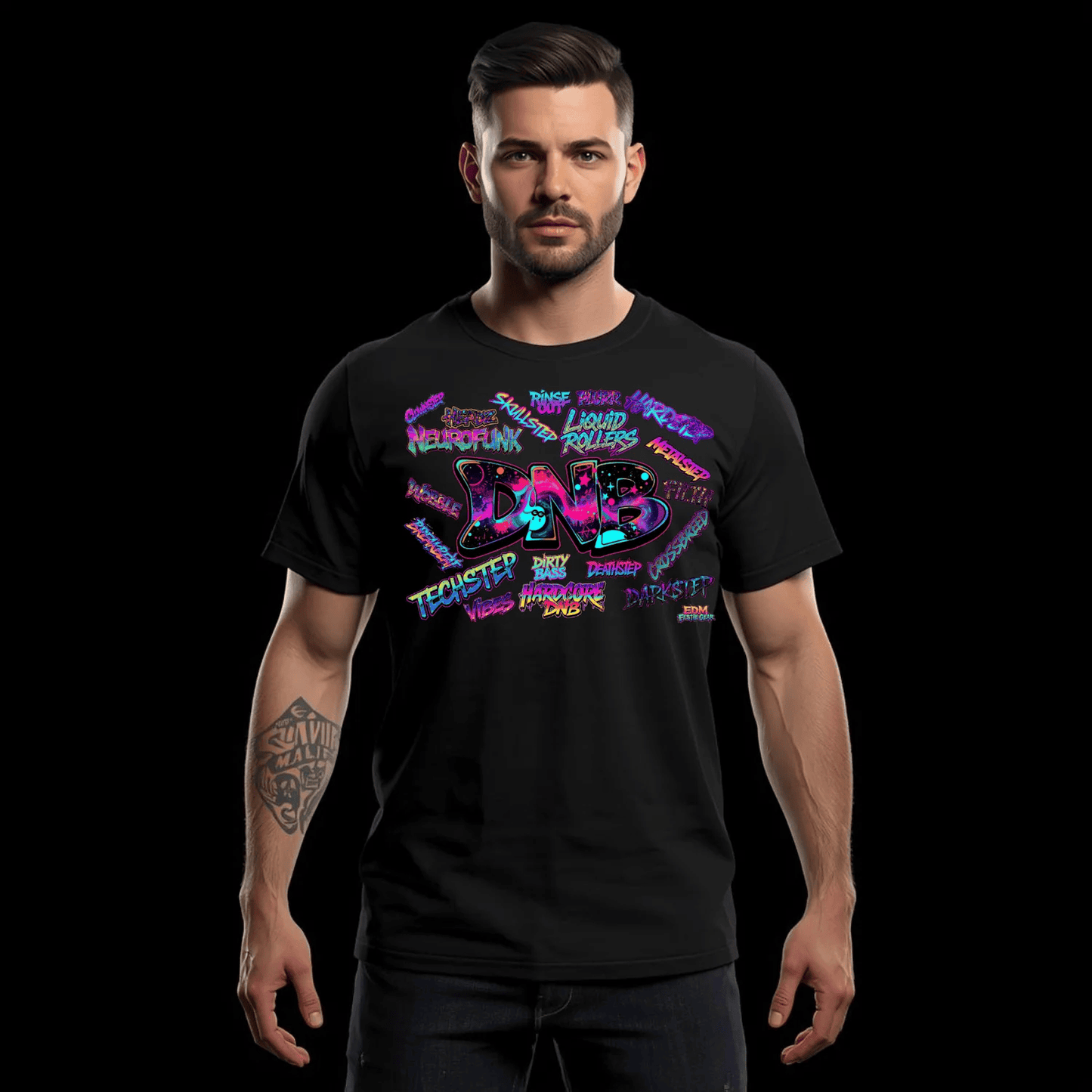 DNB Word Art Festival T-Shirt: Ignite Your Rave Spirit