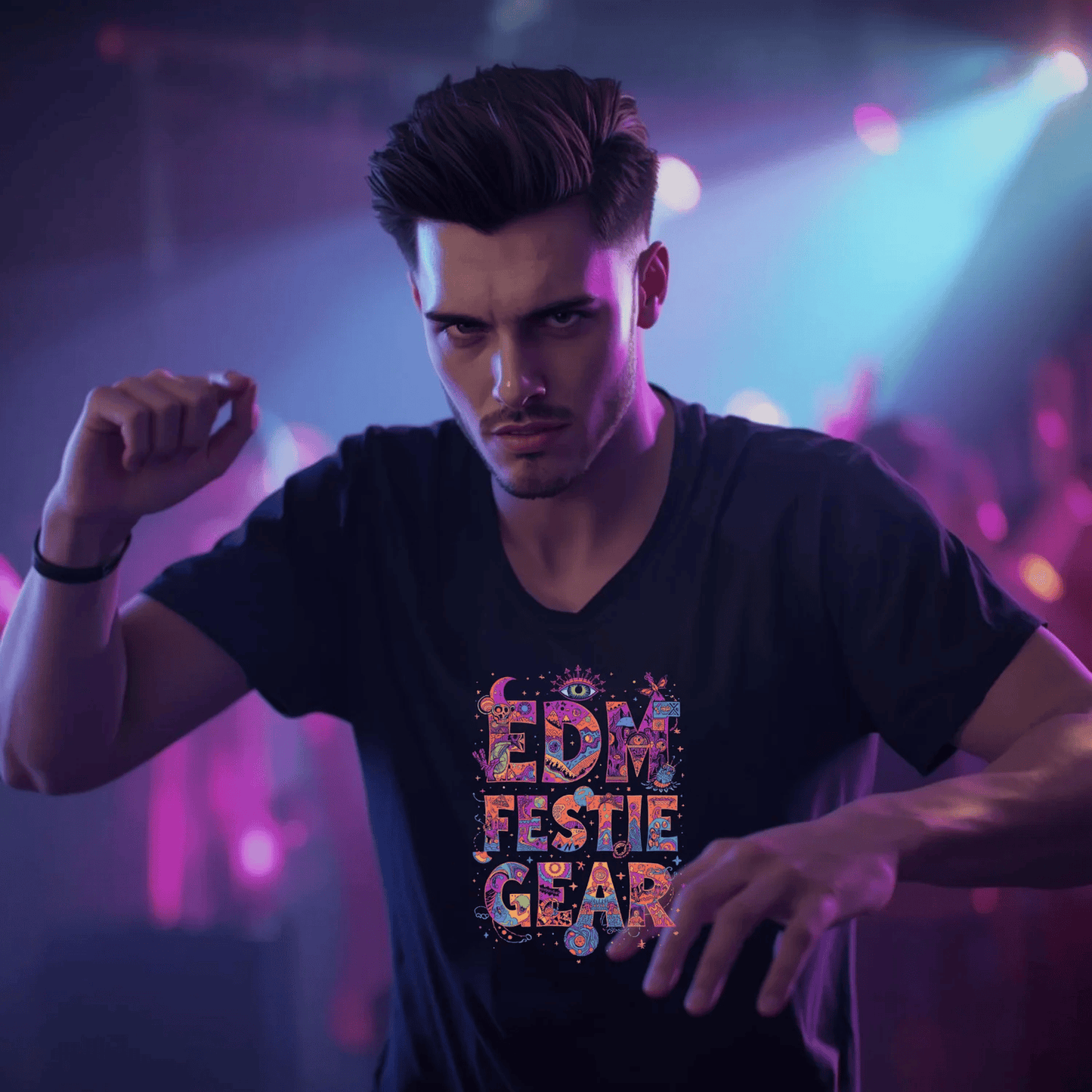 EDM Festie Gear Space and Time Festival T-Shirt for Ravers