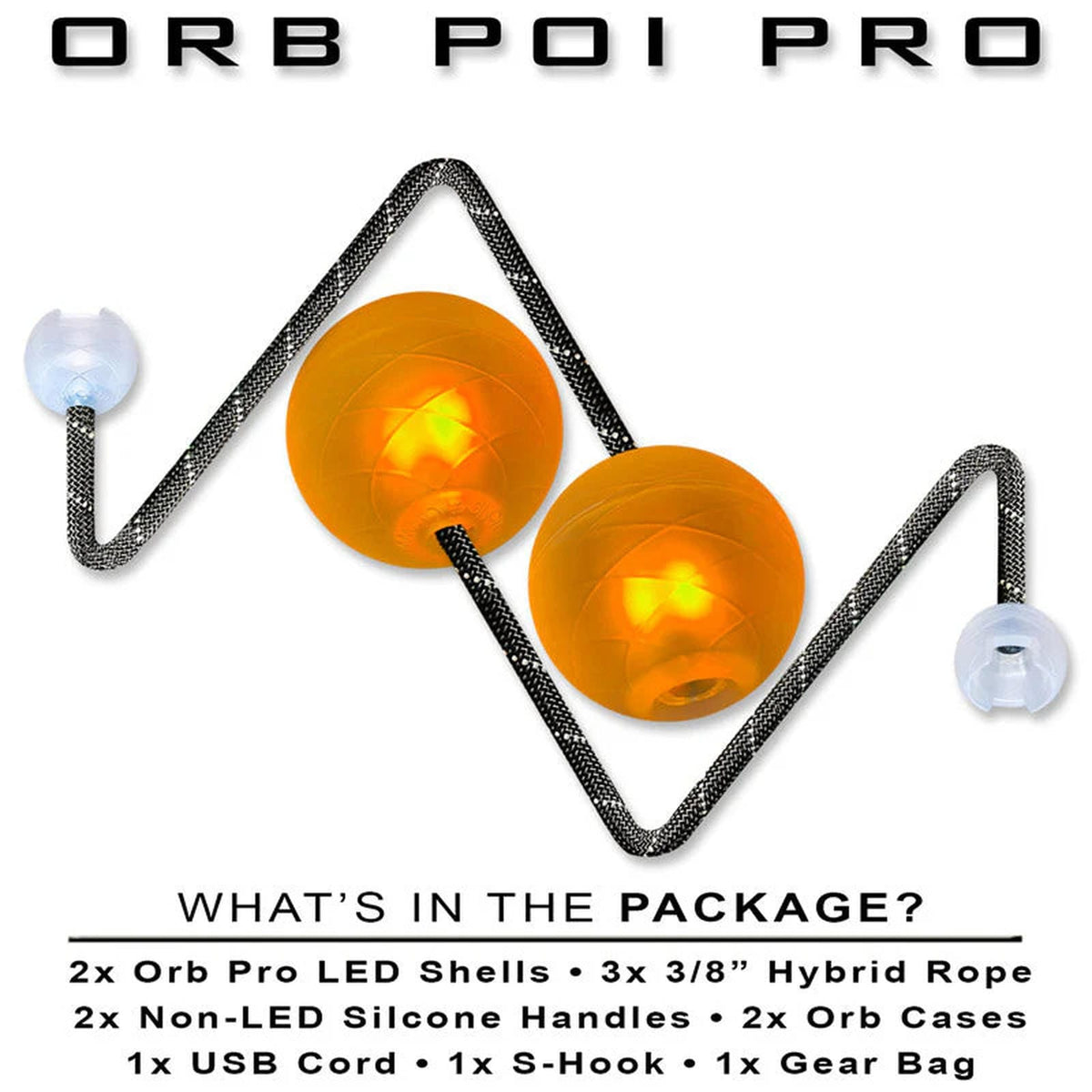 OrbPoi Pro LED Contact Poi for Epic Flow Arts and Rave Nights