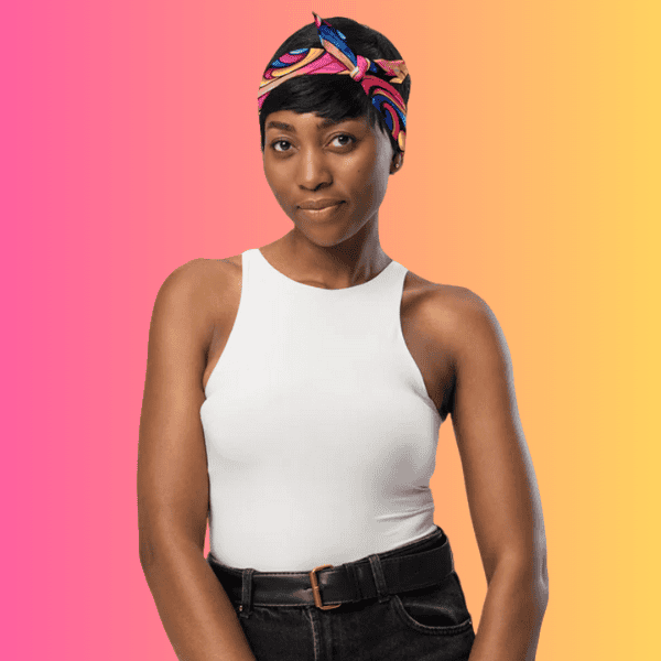 Vibrant Abstract Bandana for Raves and Music Festivals