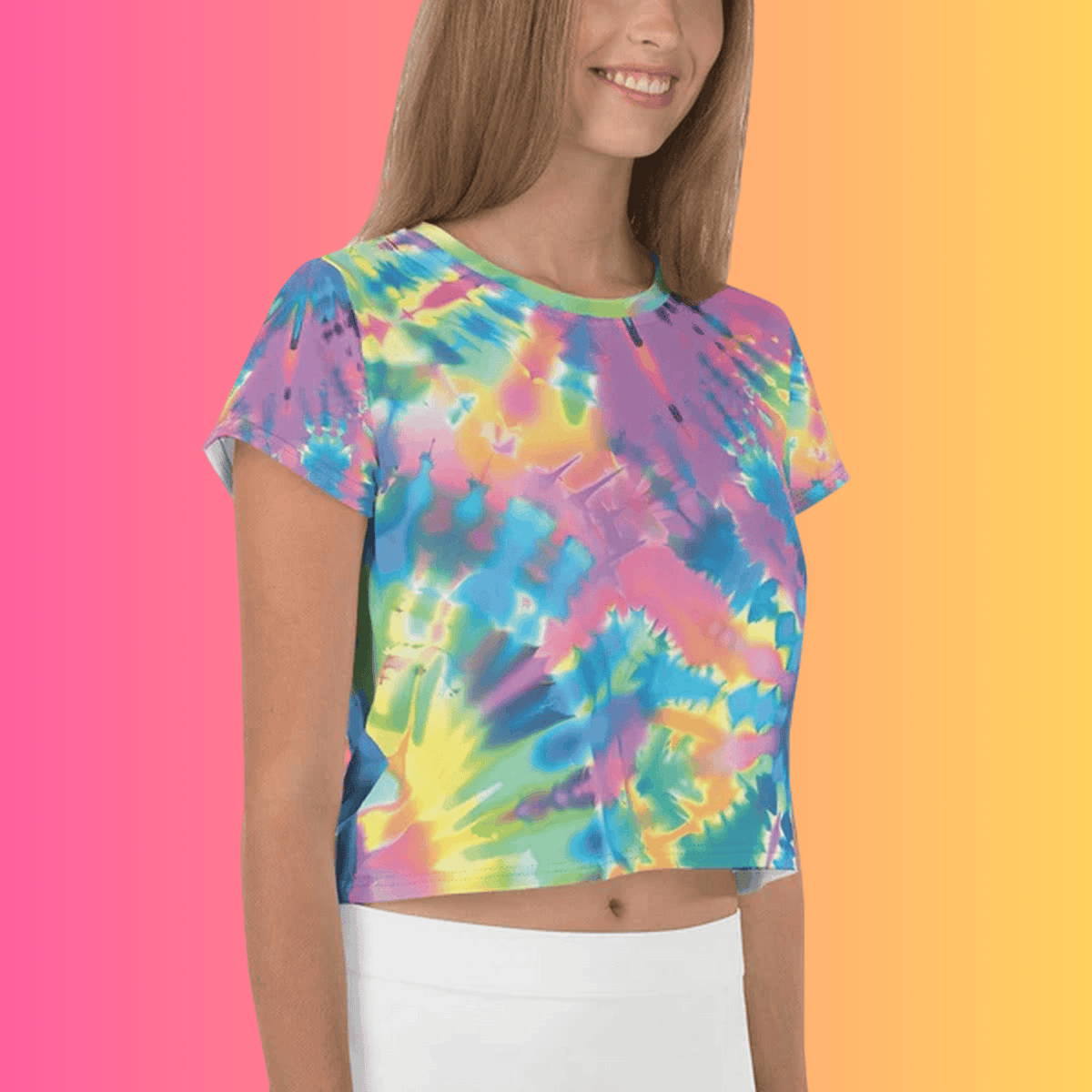 Vibrant Tie-Dye Crop Top for Music Festivals