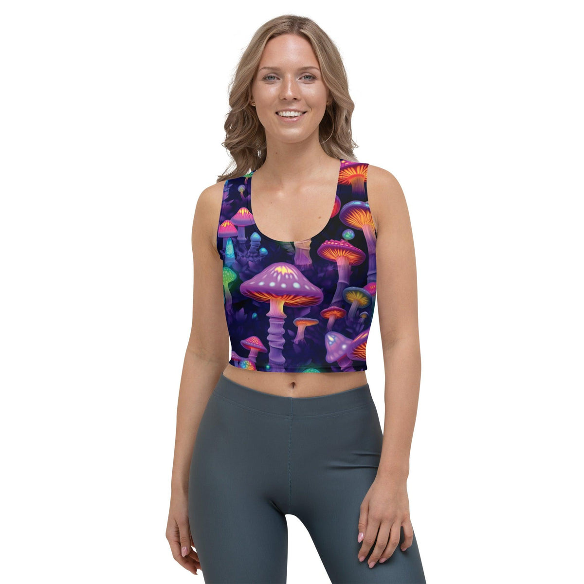 Playful Mushroom Crop Top for Festivals & Raves - EDMFestieGear.com