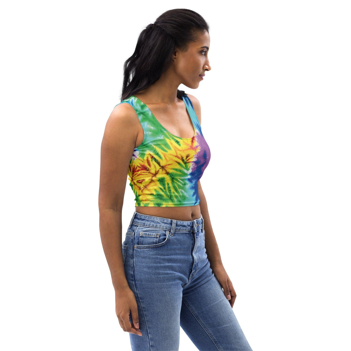 Vibrant Tie-Dye Crop Top for Festival Fashion - EDMFestieGear.com
