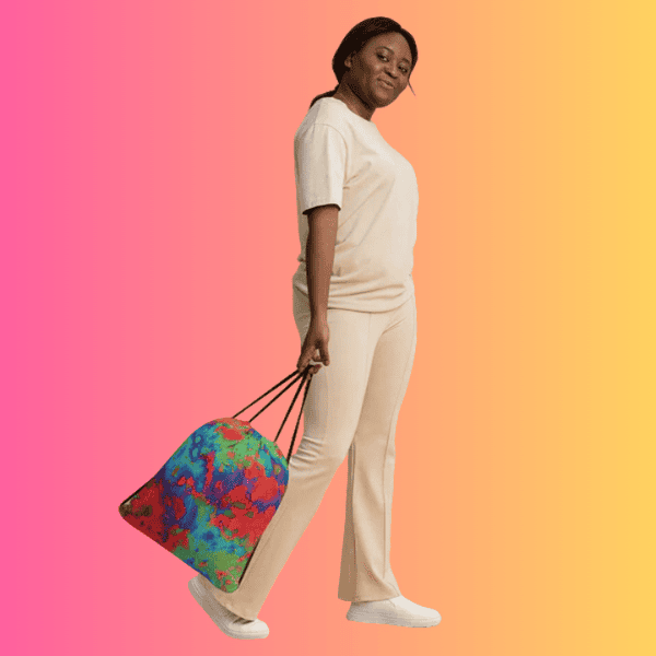 Vibrant Tie-Dye Drawstring Bag - The Ultimate Festival Companion for Raves and EDM Events