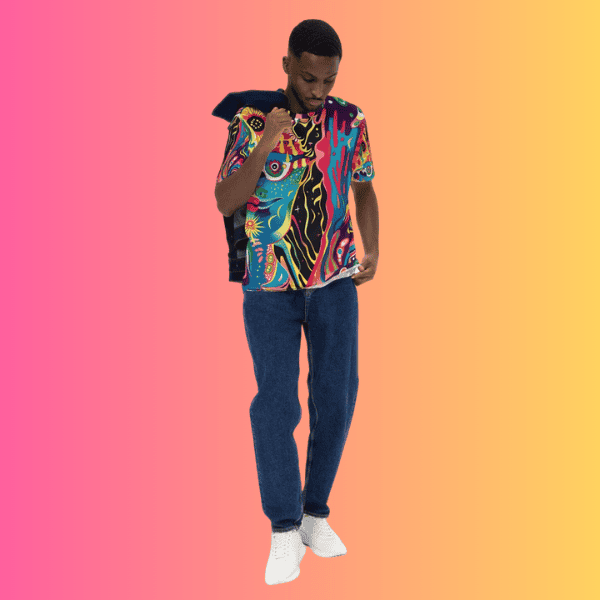 Psychedelic Vibes Festival T-Shirt for Men - Embrace the Electric Energy of the Dance Floor