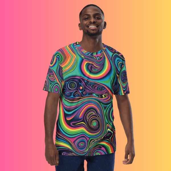 Electric Vibe Abstract T-Shirt for Rave Lovers