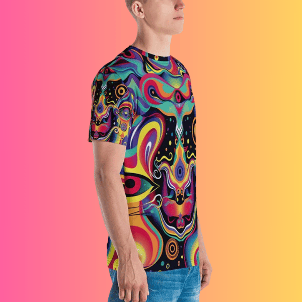 Psychedelic Trippy Abstract Men's Festival T-Shirt - Ideal for Raves and EDM Events