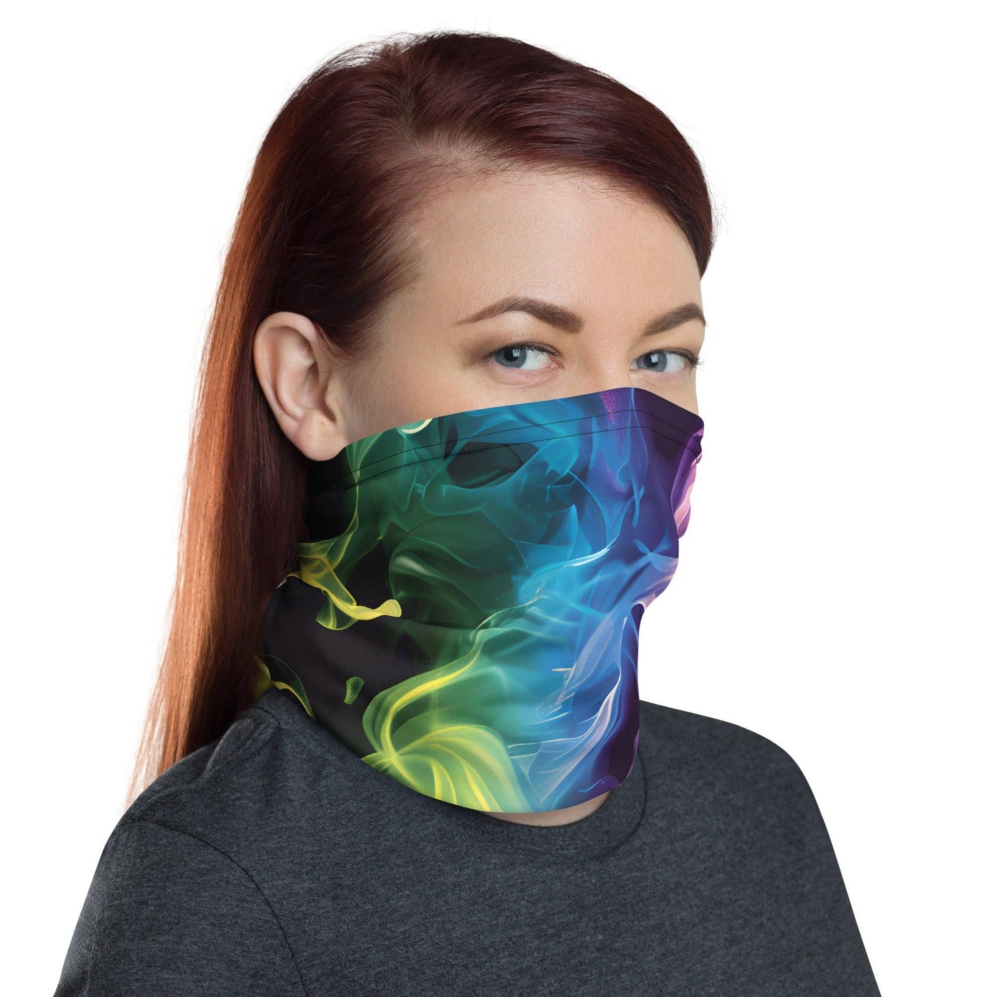 Rainbow Smoke Neck Gaiter - Festival Essential - EDMFestieGear.com