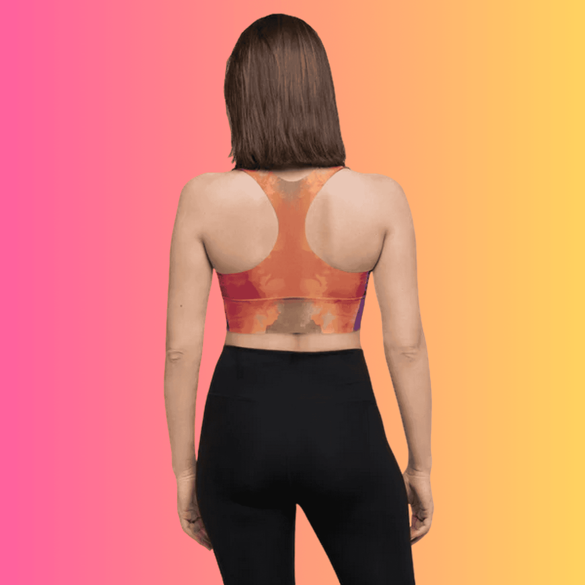 Vibrant Tie-Dye Longline Sports Bra for Festival Vibes