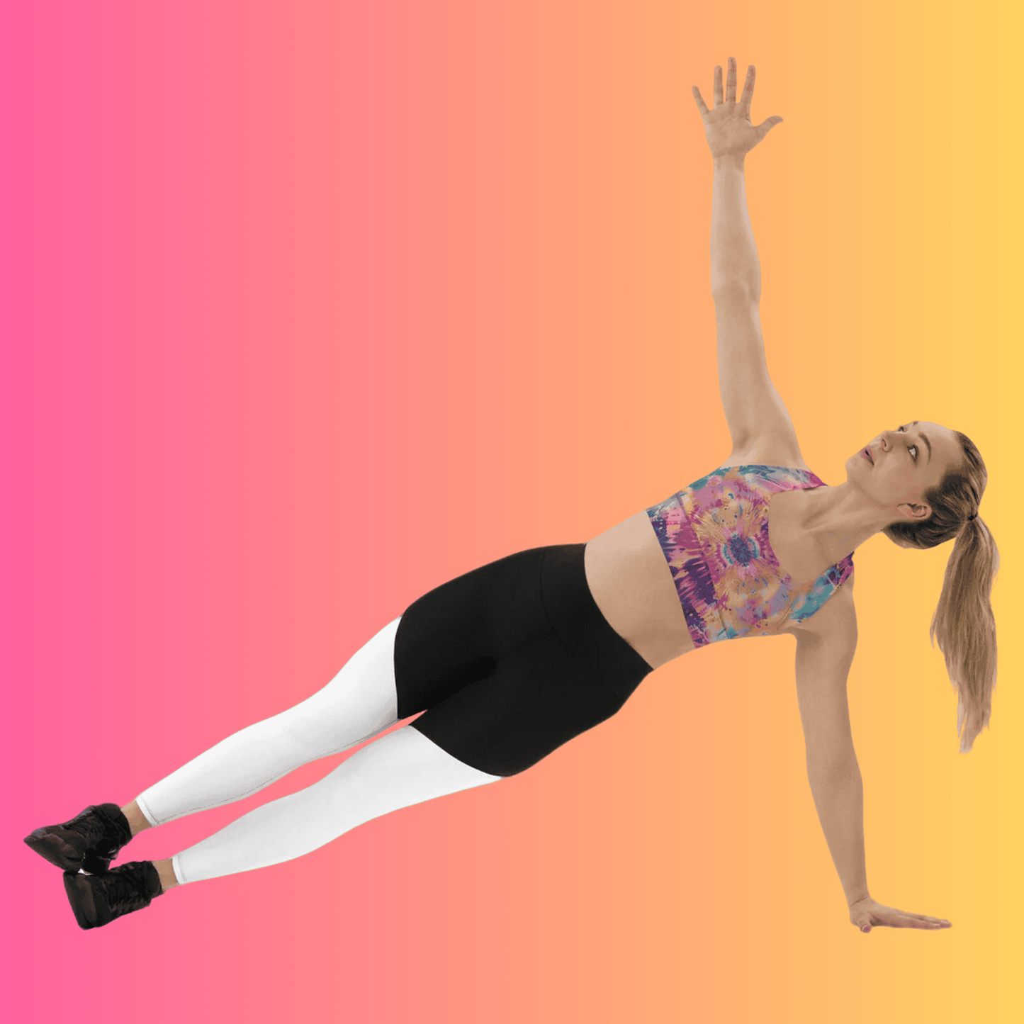 Vibrant Tie-Dye Longline Sports Bra for EDM Lovers