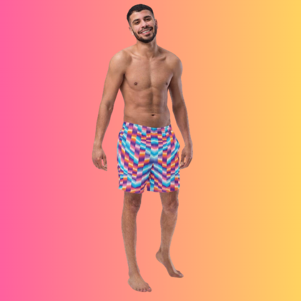 Abstract Rave Swim Shorts - Custom EDM Festival Wear - EDMFestieGear.com