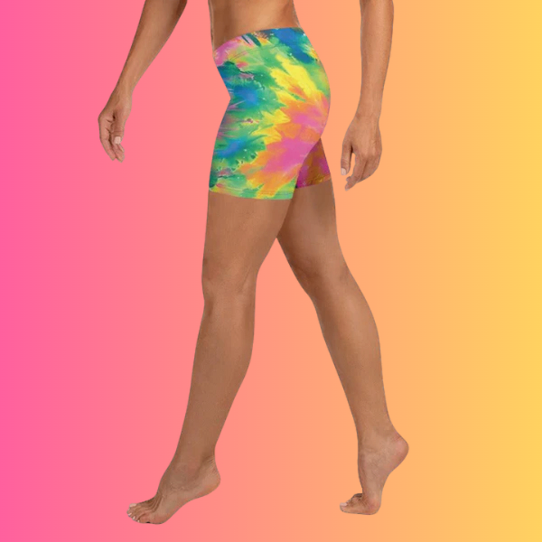 Funky Tie-Dye Festival Shorts - Custom Rave Wear - EDMFestieGear.com