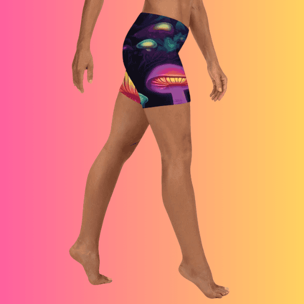 Vibrant Mushroom Festival Shorts for EDM Lovers