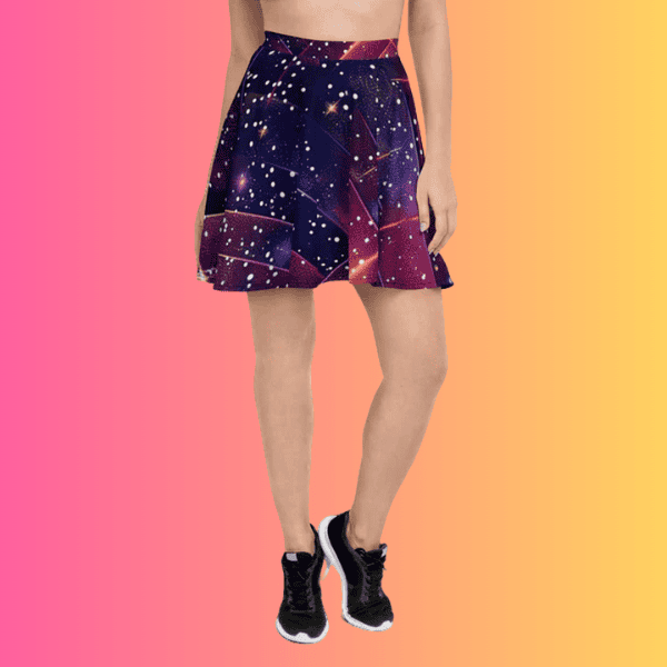 Galactic Groove Skater Skirt - Dance into the Festival Spotlight