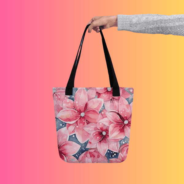 Festival Flower Tote Bag for EDM Enthusiasts