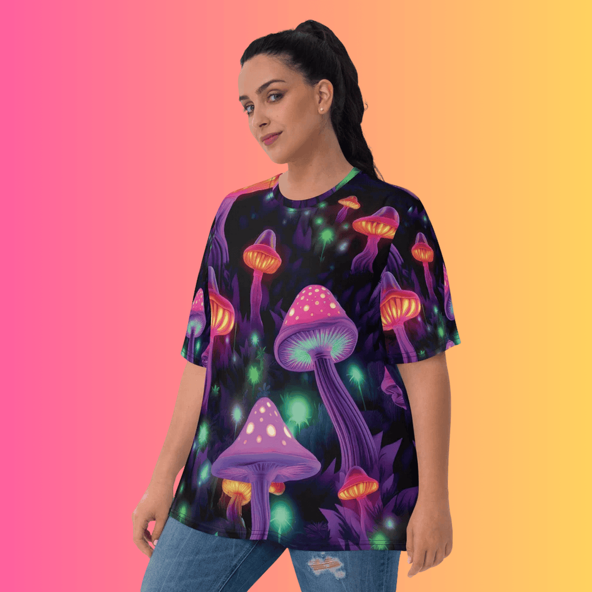 Bold Mushroom Festival T-Shirt for Women - Perfect for Raves