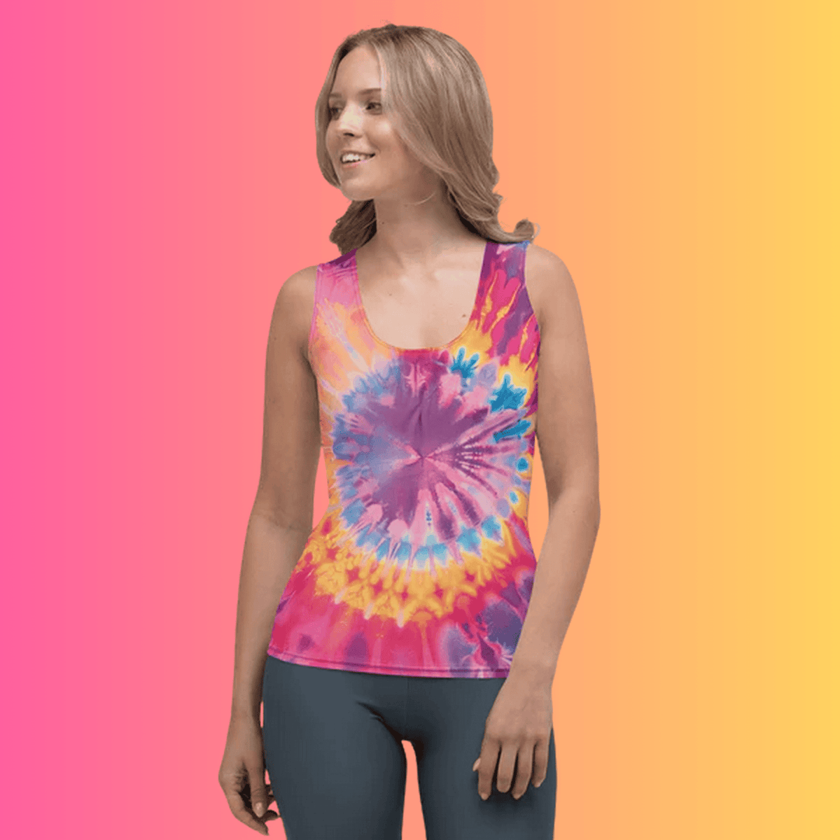 Vivid Tie-Dye Festival Tank Top for Raves and Music Festivals
