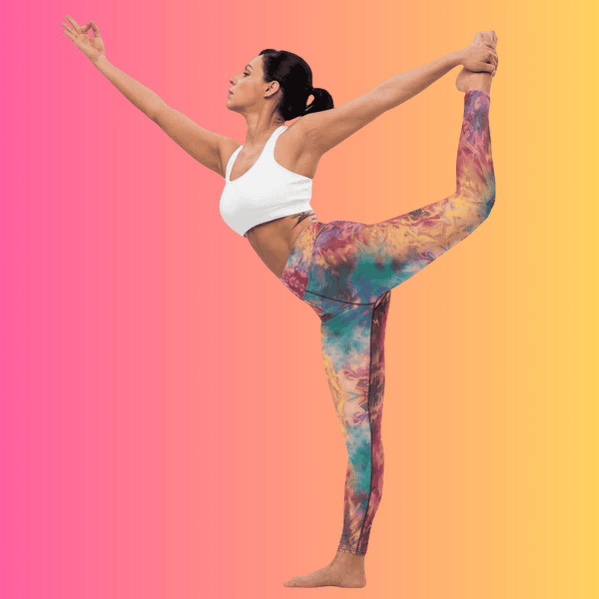 Vibrant Tie-Dye Yoga Leggings for Raves and Festivals