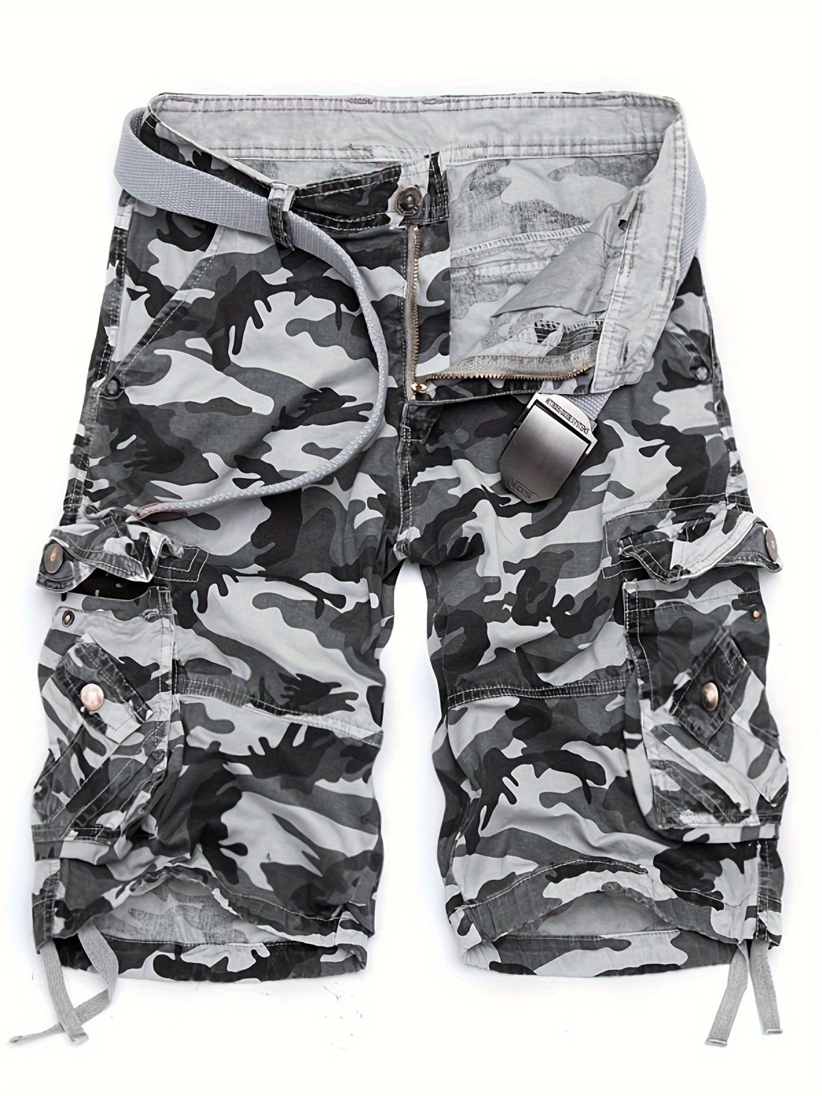 Mens Relaxed Fit Cotton Cargo Shorts Summer Style