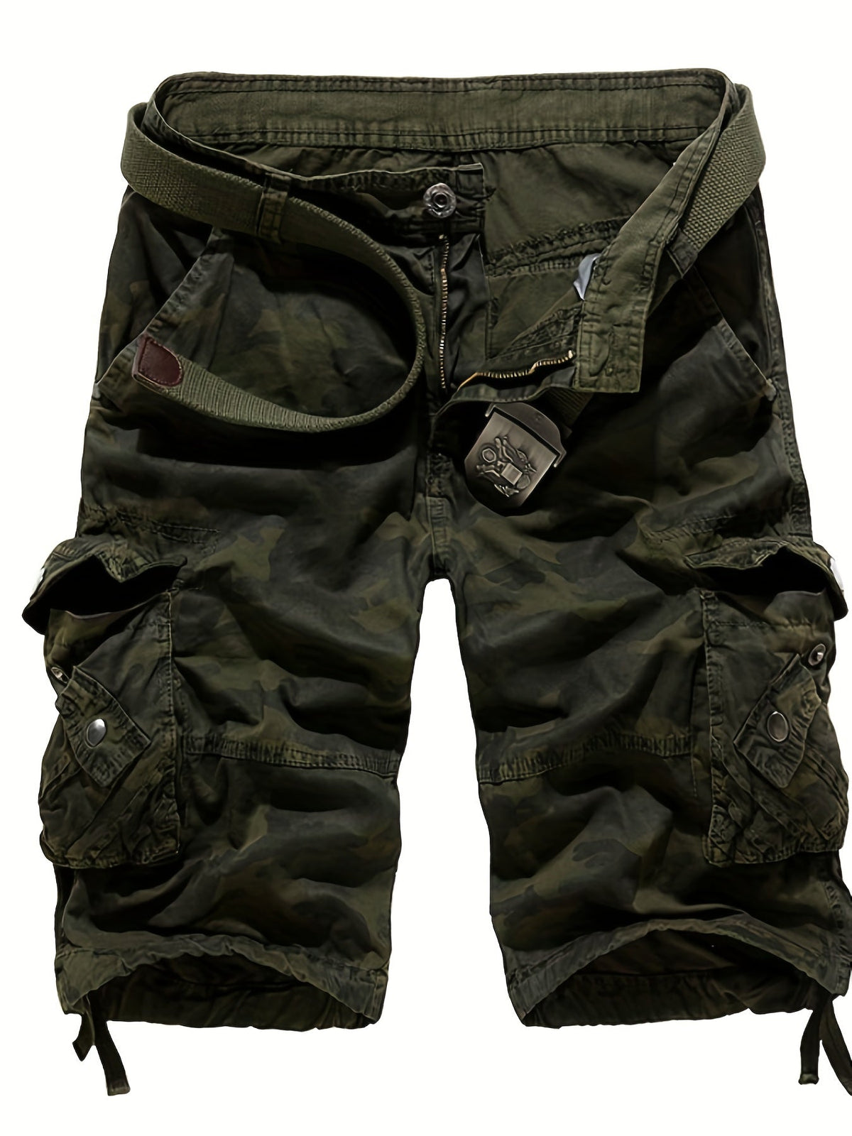 Mens Relaxed Fit Cotton Cargo Shorts Summer Style