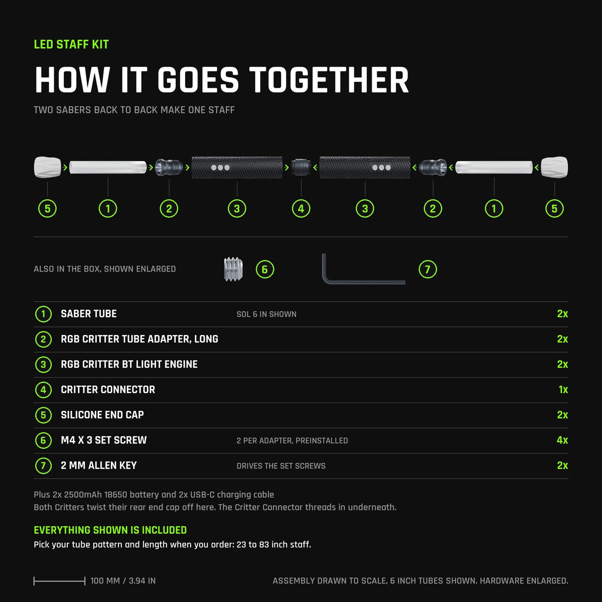 LED Staff Kit