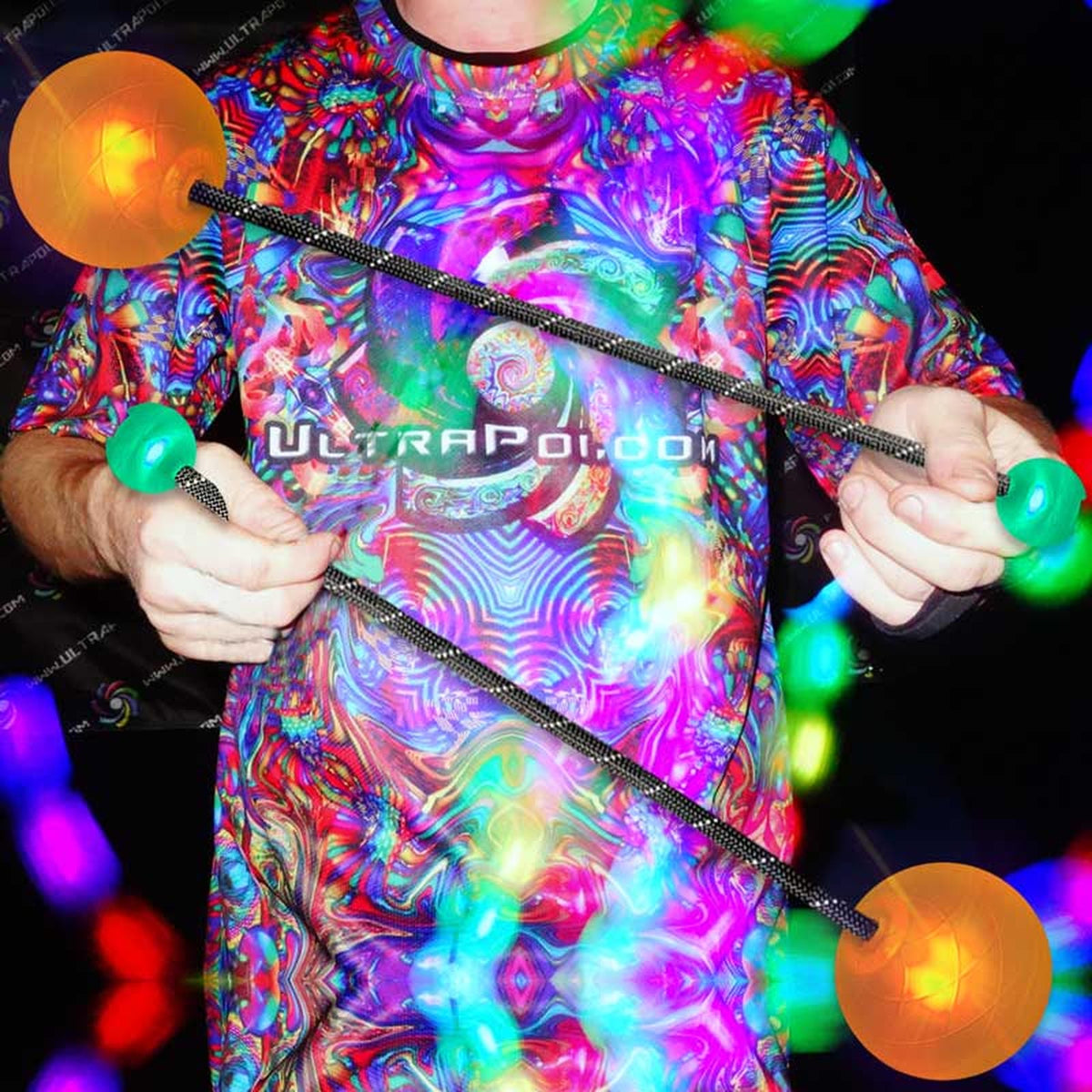 OrbPoi Pro LED Contact Poi for Epic Flow Arts and Rave Nights