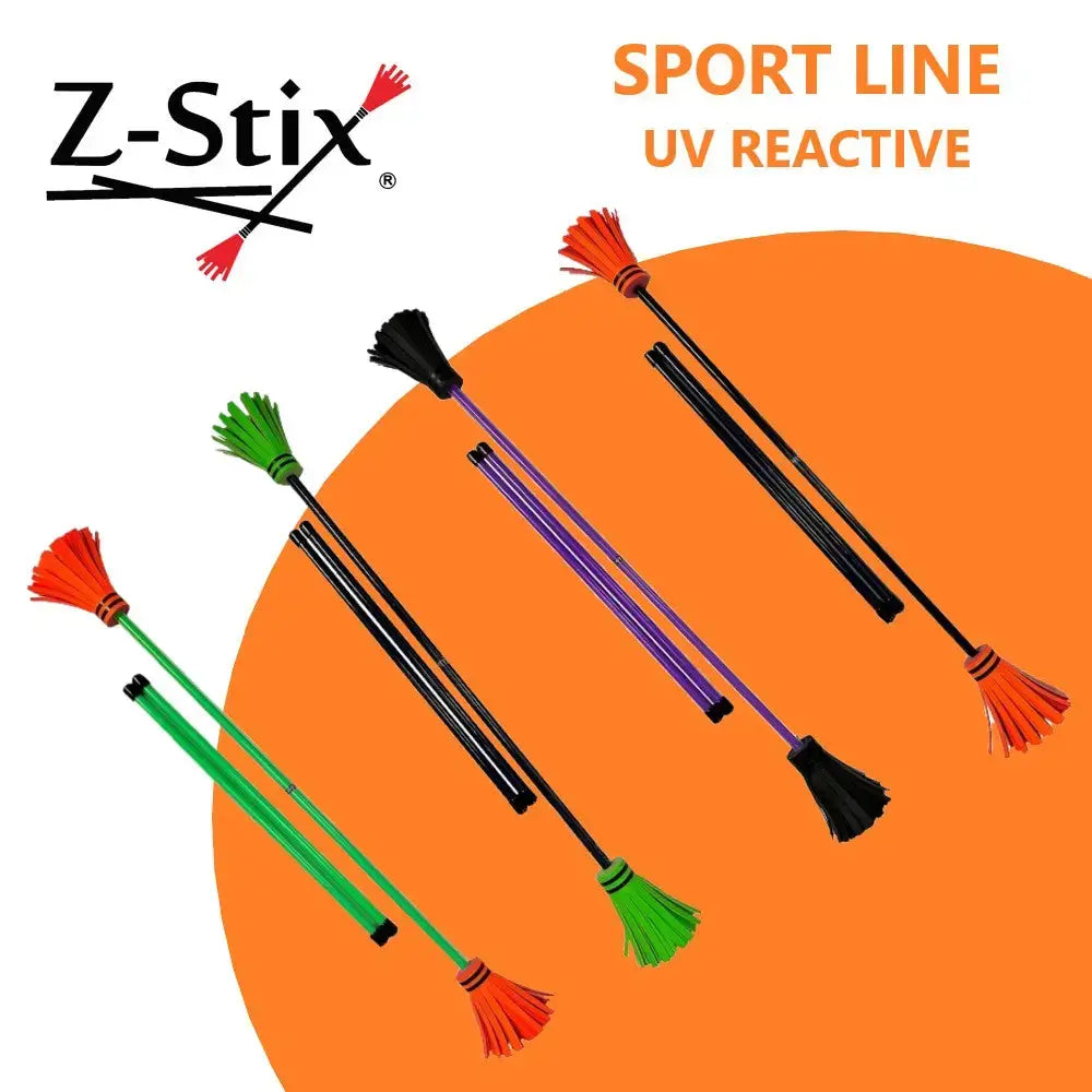 Z-Stix Premium Flower Sticks-Devil Sticks- Beginner Friendly - UV Reactive Sport Line
