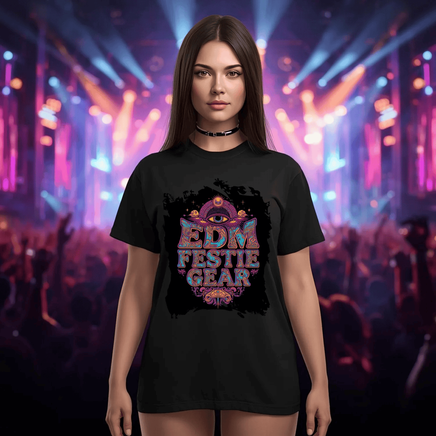 EDM Festie Gear Celestial All-Seeing Eye Festival T-Shirt