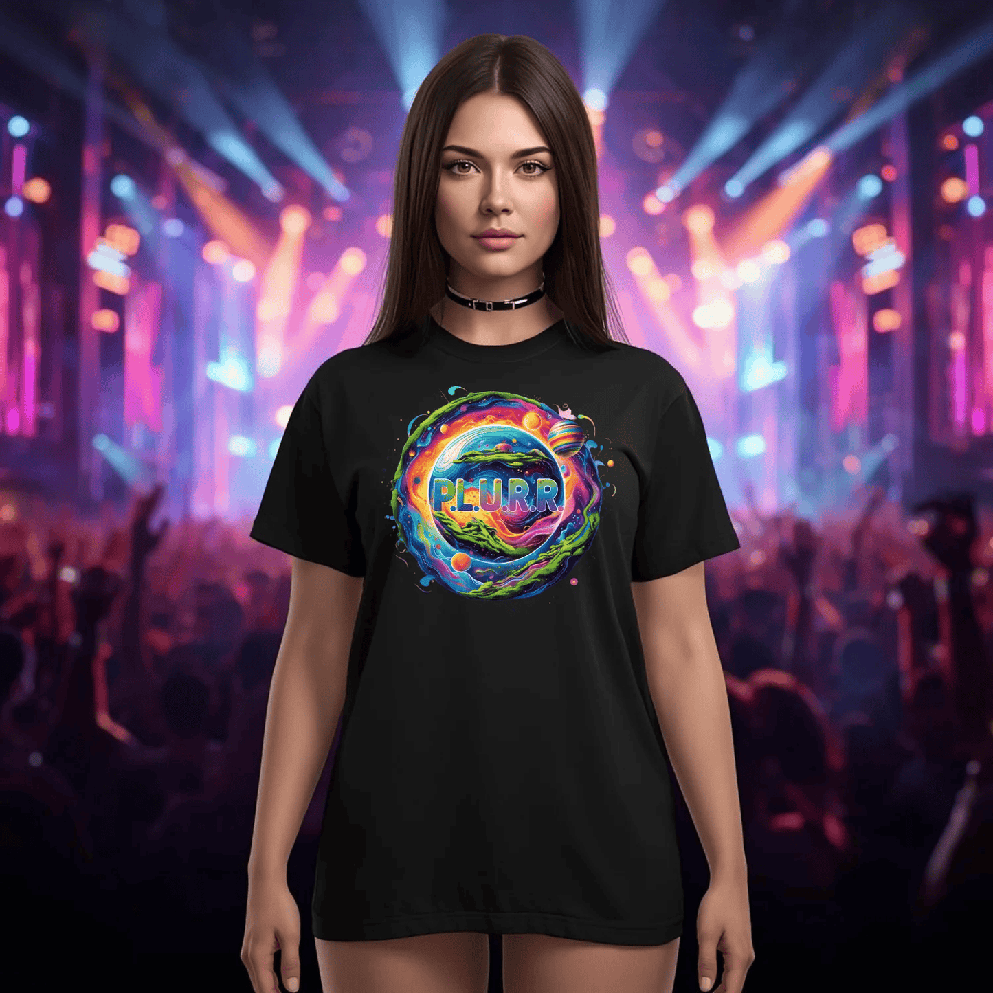 P.L.U.R.R Interstellar Galaxy Festival T-Shirt for Ravers