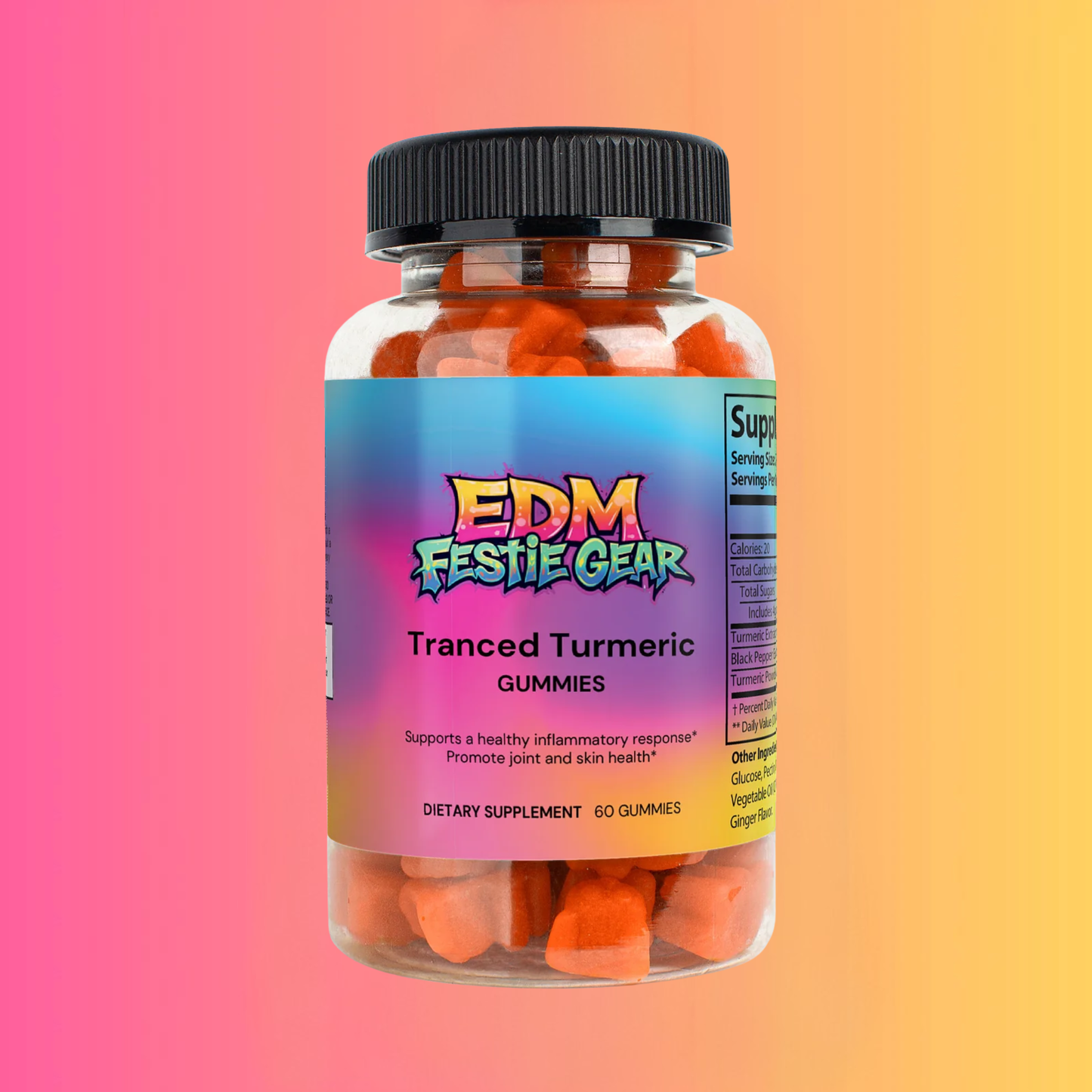Tranced Turmeric Party Gummies - Ultimate Energy & Recovery Boost for Ravers