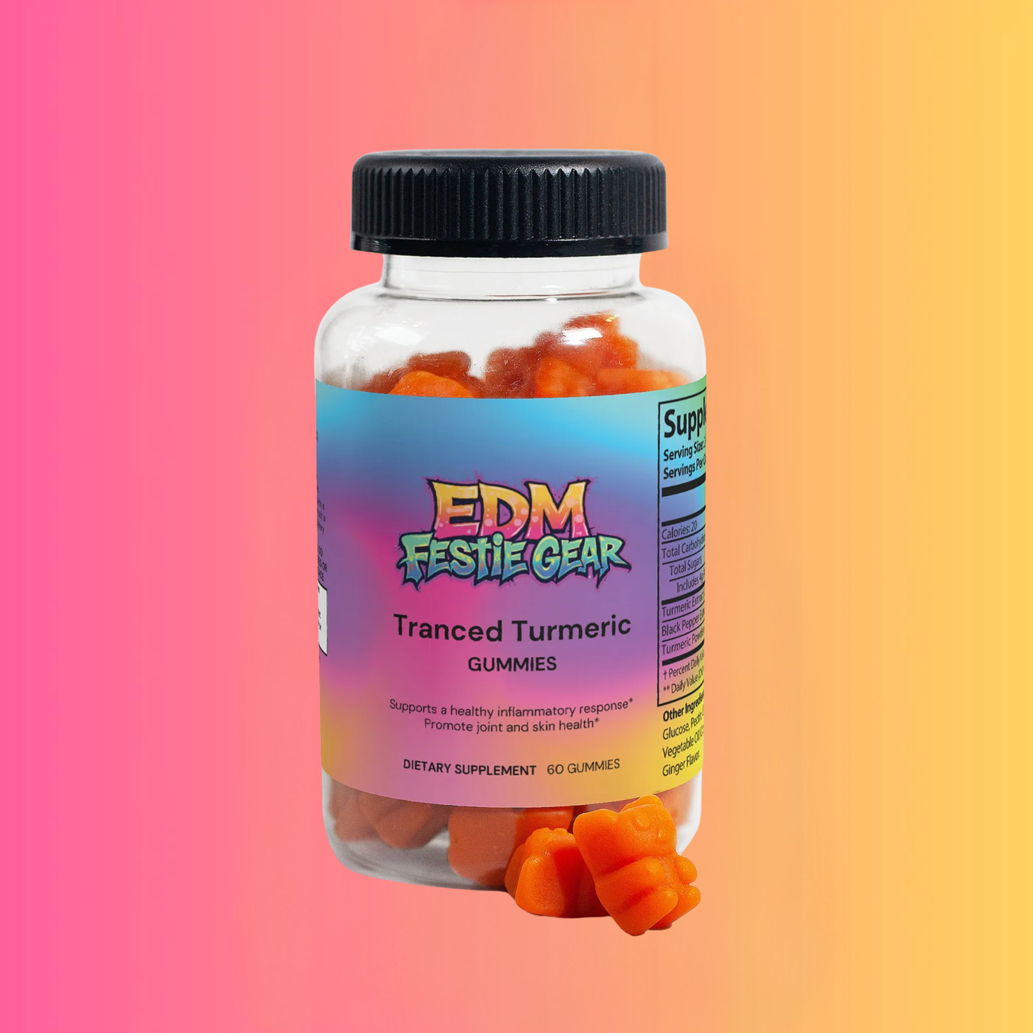 Tranced Turmeric Party Gummies - Ultimate Energy & Recovery Boost for Ravers