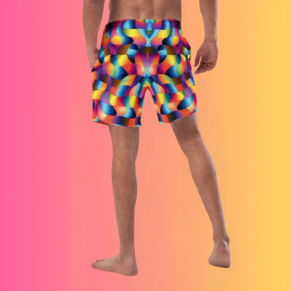 Abstract Swim Trunks For EDM Rave Festivals