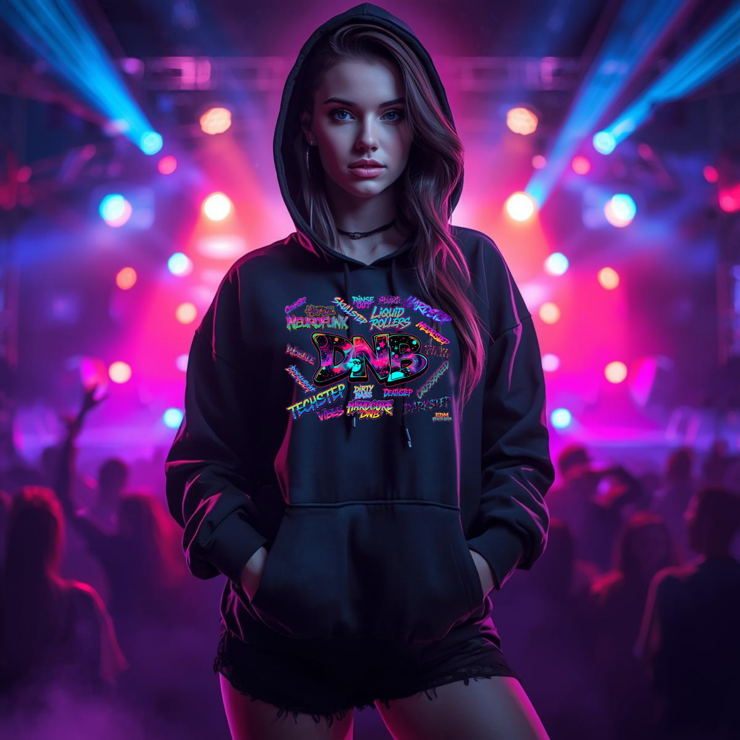 DNB Word Art Festival T-Shirt: Ignite Your Rave Spirit