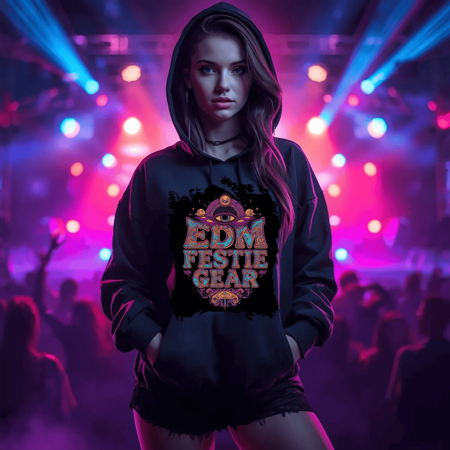 EDM Festie Gear Celestial All-Seeing Eye Festival T-Shirt