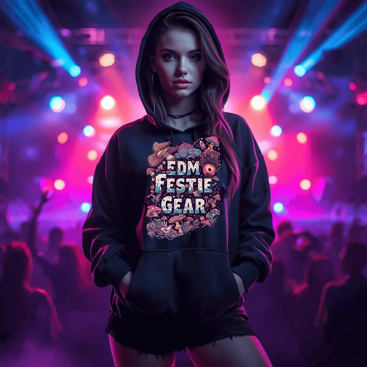 Psychedelic Shrooms Festival T-Shirt from EDM Festie Gear