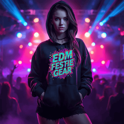 EDM Festie Gear Glitched Festival T-Shirt for Rave Culture