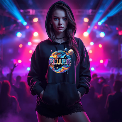 P.L.U.R.R Solar System Festival T-Shirt - Bold Celestial Design for Ravers