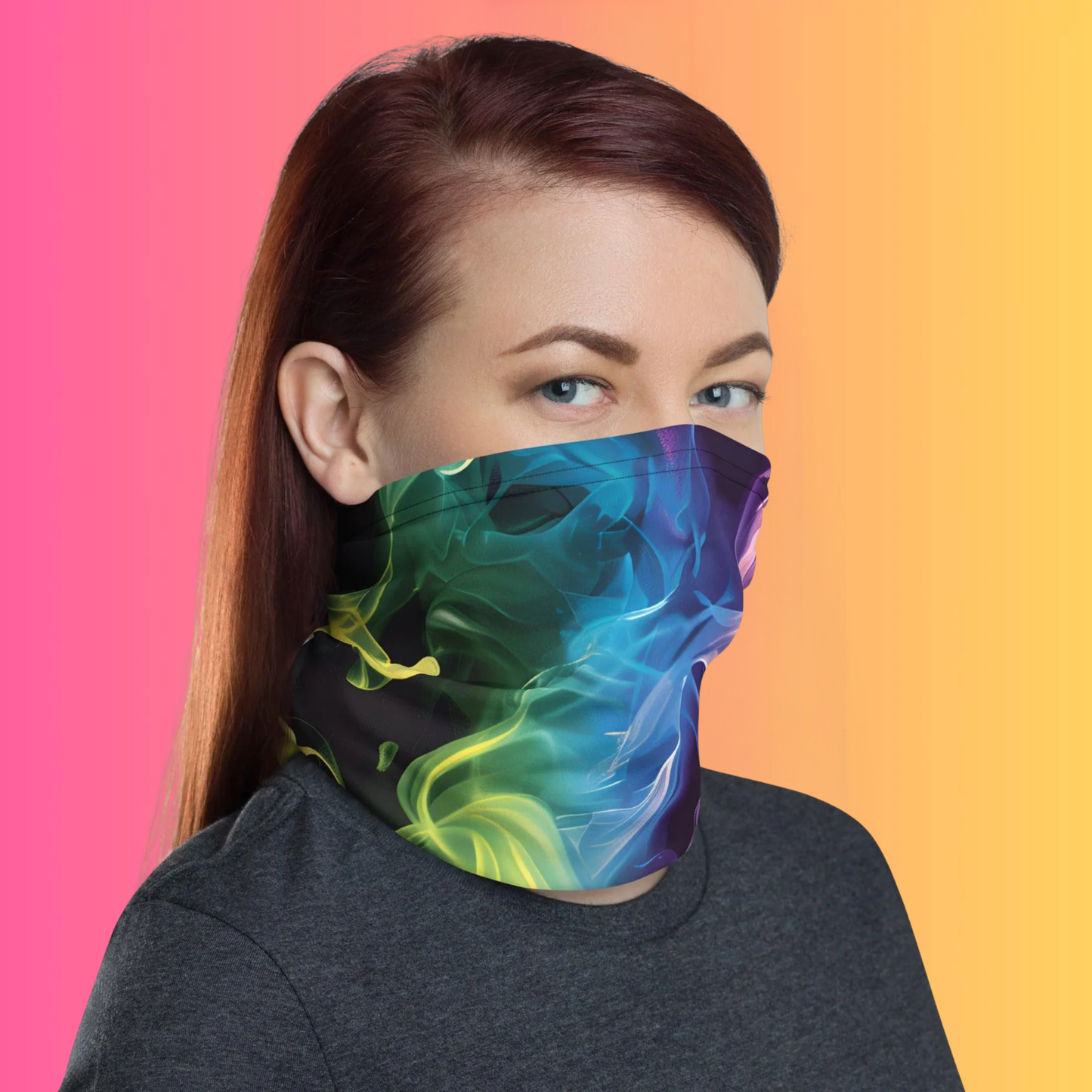 Rainbow Smoke Neck Gaiter - Your Festival Essential