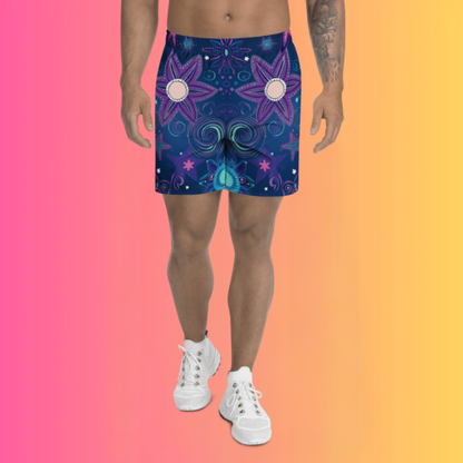 Space Unisex Athletic Long Shorts for EDM Rave Festivals