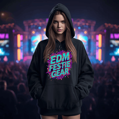 EDM Festie Gear Glitched Festival T-Shirt for Rave Culture