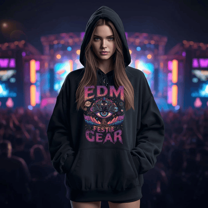 EDM Festival Gear All-Seeing Cosmic Life Tree T-Shirt