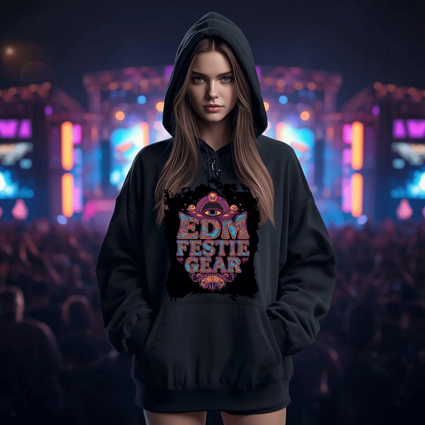 EDM Festie Gear Celestial All-Seeing Eye Festival T-Shirt