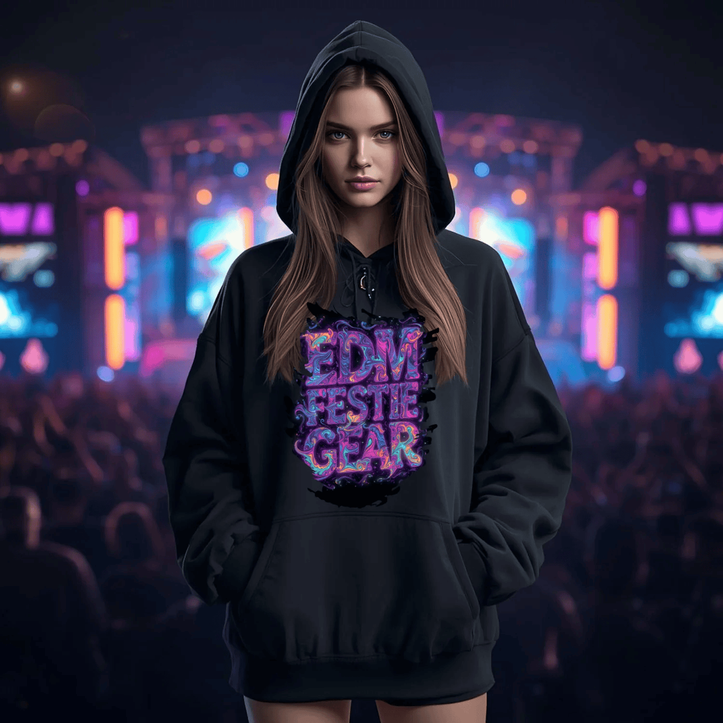 EDM Festival Space Colors T-Shirt for Ravers