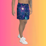 Space Unisex Athletic Long Shorts for EDM Rave Festivals
