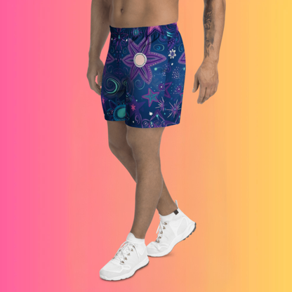 Space Unisex Athletic Long Shorts for EDM Rave Festivals