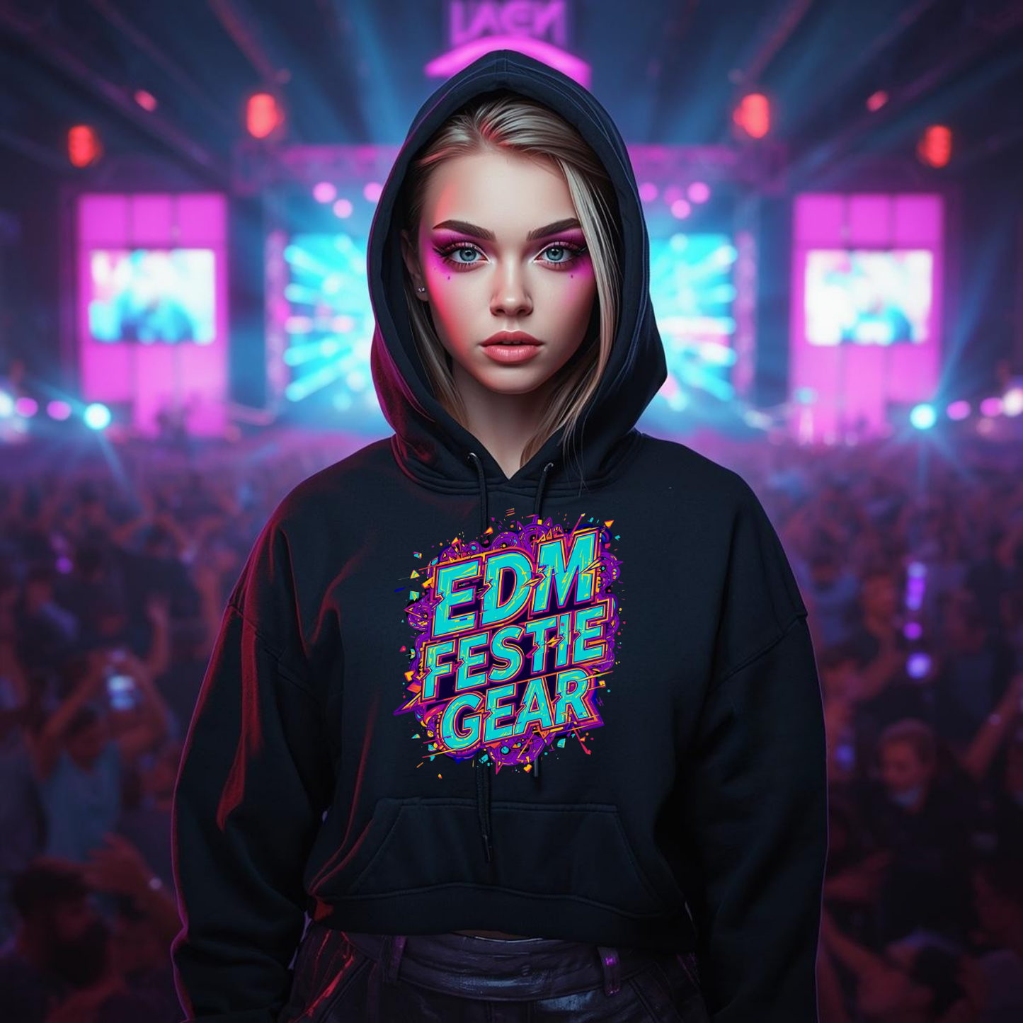 EDM Festie Gear Glitched Festival T-Shirt for Rave Culture