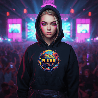 P.L.U.R.R in Space Festival T-Shirt for Rave Lovers