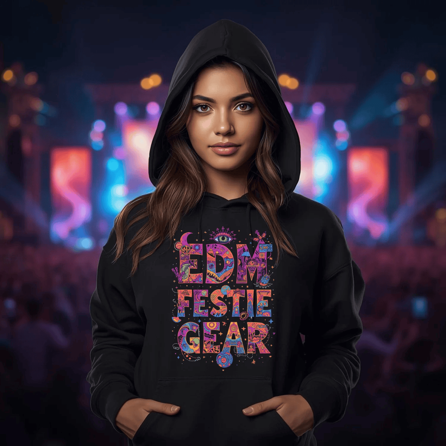 EDM Festie Gear Space and Time Festival T-Shirt for Ravers